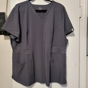 Cherokee Infinity Grey  nursing scrubs Top
